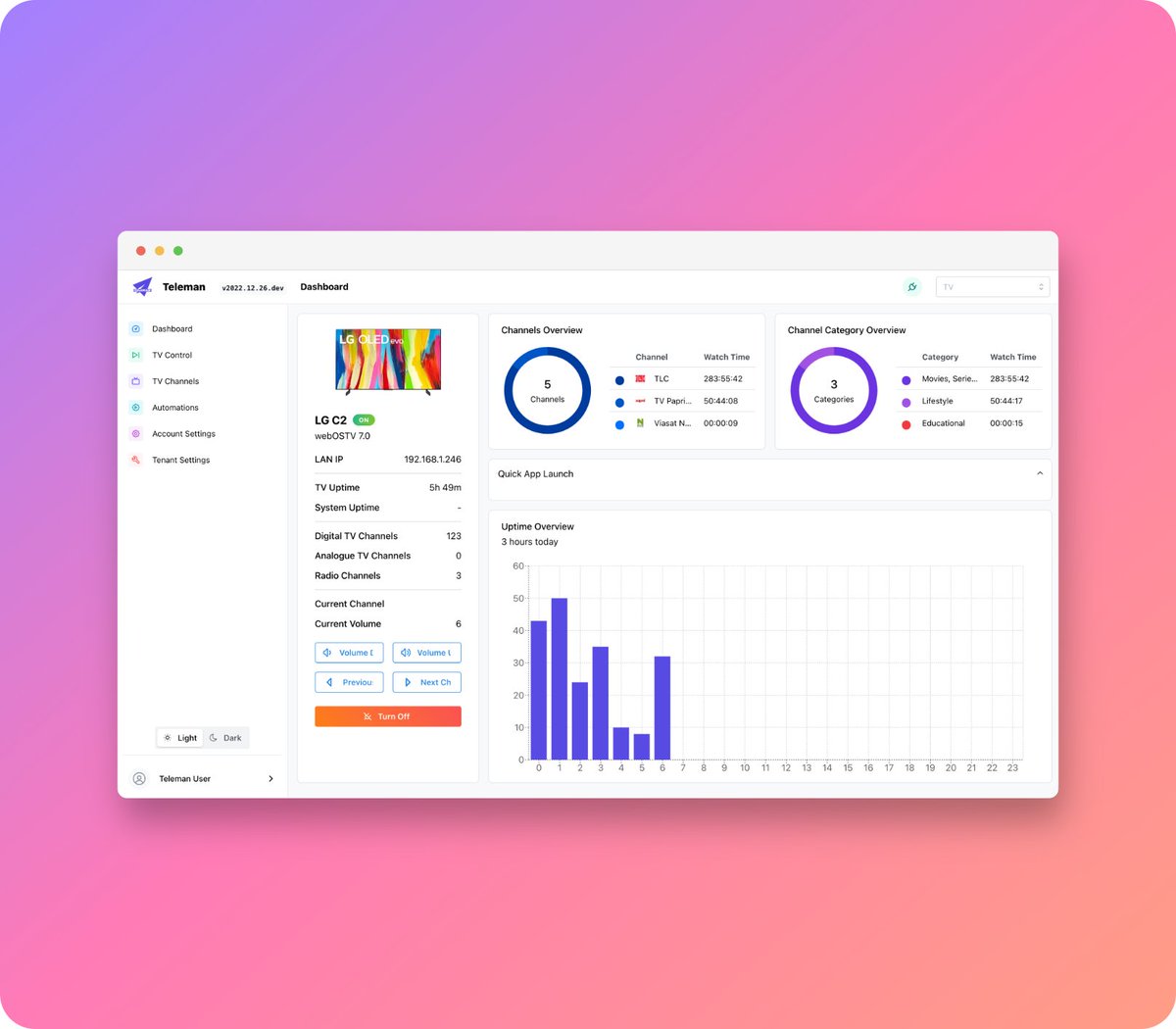 Teleman screenshot
